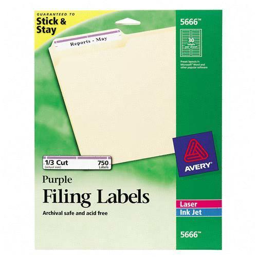 Avery Dennison 05666 Labels Permanent File Folder Labels With Trueblock Technology AVE5666 072782056667
