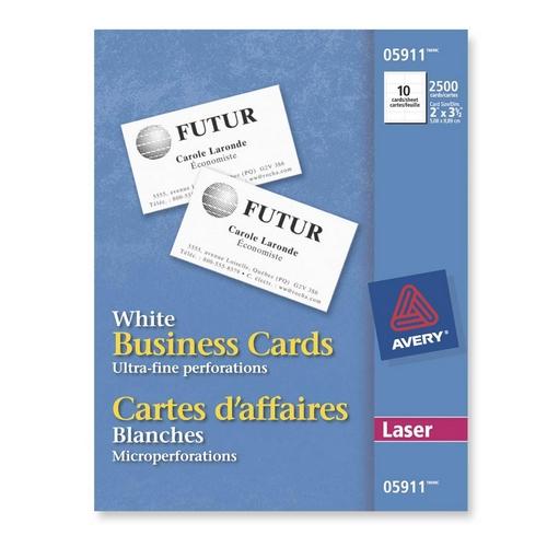 Avery Dennison 05911 Printing Media Laser Microperforated Business Cards AVE5911 744596606290