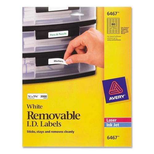 Avery Dennison 06467 Labels Removable Id Labels AVE6467 695976283771
