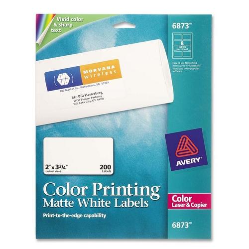 Avery Dennison 06873 Labels White Print-to-the-edge Shipping Labels AVE6873 660335635928