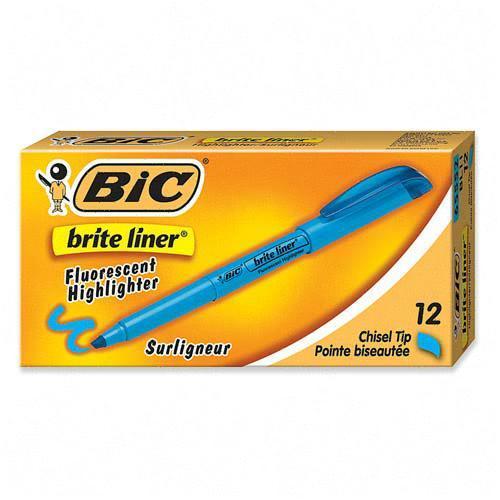 Bic BL11BLU Pens/Markers/Highlighters Brite Liner Highlighter BICBL11BE 070330655522