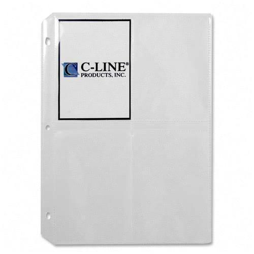 C-Line 52584 Photo & Business Cards Albums 3-hole Polypropylene Photo Protector CLI52584 038944525846