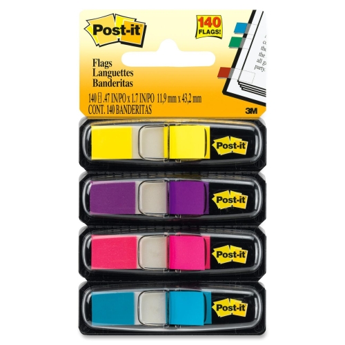 3m 683-4AB Post-It Post-it Flags, Assorted Bright Colors, 1/2 In. Wide 6834ab MMM6834AB 021200508776
