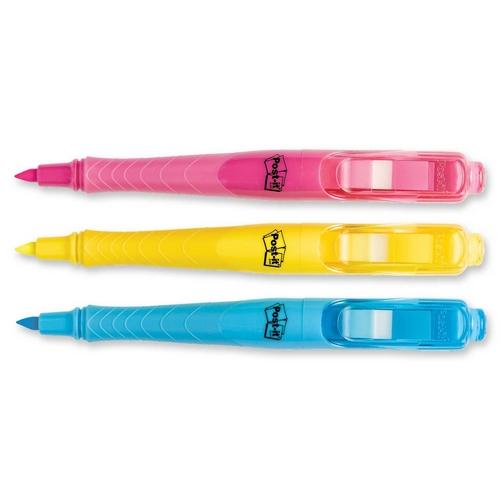 Black Ink with Blue 50-Flags/Pen and Highlighter Flag+ Ballpoint Pen and Highlighter 3-Pack and Yellow Flags Pink 