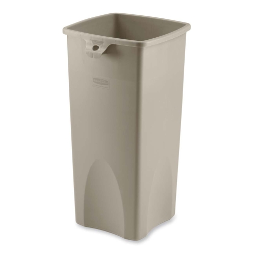 Rubbermaid FG356988BEIG Wastebaskets & Trash Cans Untouchable Square Container RCP356988BG 818279597387