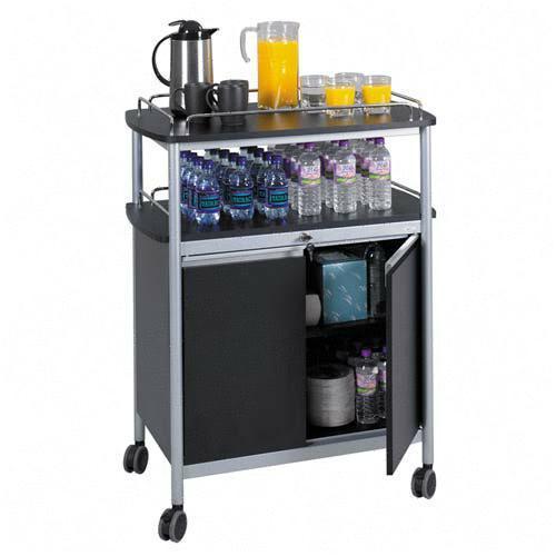 Safco 8964BL Carts & Dollies Mobile Beverage Cart SAF8964BL 073555896428