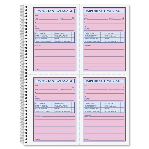 Tops 4005 Forms & Record Keeping Important Message Book TOP4005 818262035544