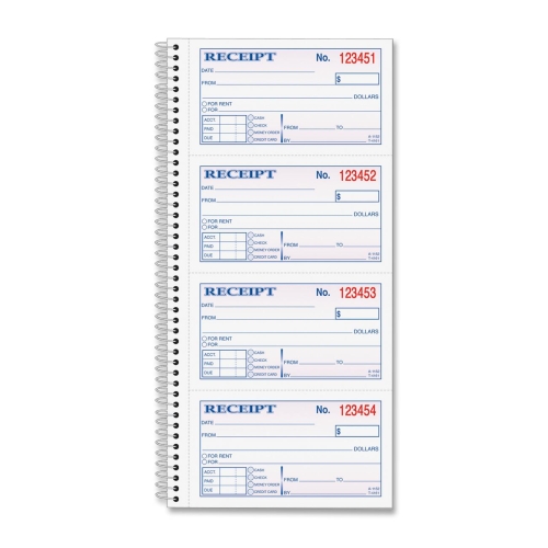 Tops 4161 Forms & Record Keeping Money/rent Receipt Book TOP4161 818288935545