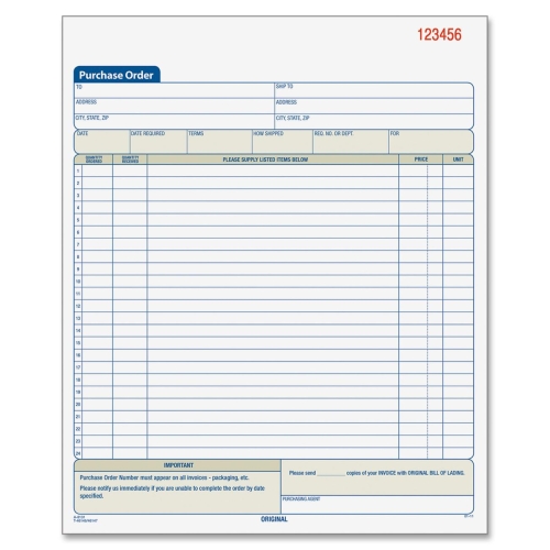 Tops 46147 Forms & Record Keeping Purchase Order Book TOP46147 025932461477