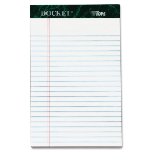 Tops 63360 Pads & Notebooks Docket Letr-trim Jr. Legal White Legal Pads TOP63360 025932633607
