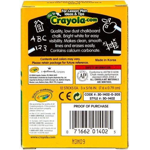 Specials&nbsp;Crayola&nbsp;501402&nbsp;Chalks
