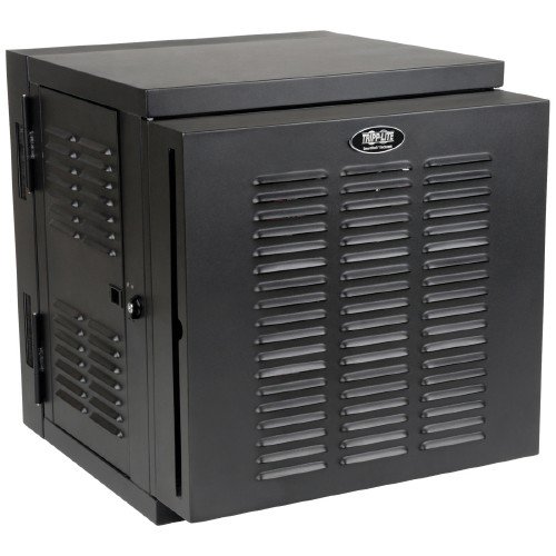 Wall Mount Rack w/Wheels 6U Black High-Grade Casters Network Cabinet Enclosure Compatible with Nearly All 19 Rack mountable Equipment Fully Assembled, Fan 