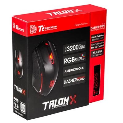 Thermaltake MO-CPC-WDOOBK-01 Uncategorized Thermaltake Mouse Mo-cpc-wdoobk-01 Talon X Gaming Gear Combo Black Retail Mocpcwdoobk01 