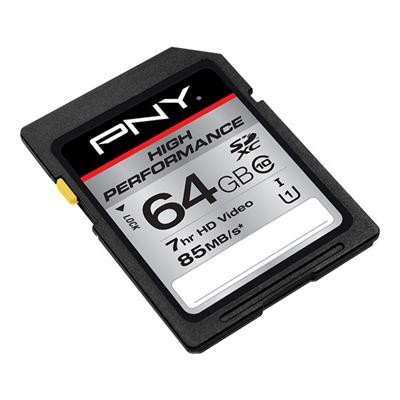 Pny Technologies P-SDXC64GU185-GE Memory Cards 64gb Sdxc Card Psdxc64gu185ge 818243355166