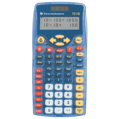 Texas Instruments 15/PWB/2L1/A Calculators Ti-15 Explorer Elementary Calculator 15pwb2l1a TEXTI15RTL 818237242458