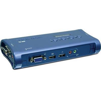 Trendnet TK-409K KVM Switchboxes Trendnet 4-port Usb Kvm Switch With Audio, Control Up To 4 Computers, Windows, Linux, Mac Os Complia Tk409k 092875375840
