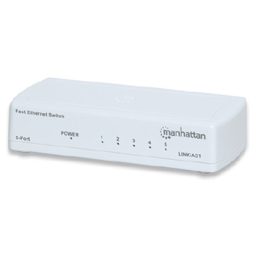 Manhattan 560672 Switches & Bridges Manhattan 5-port Fast Ethernet Switch, Plastic, Three Year Warranty, Box - 5 Ports - Fast Ethernet - 654322787462