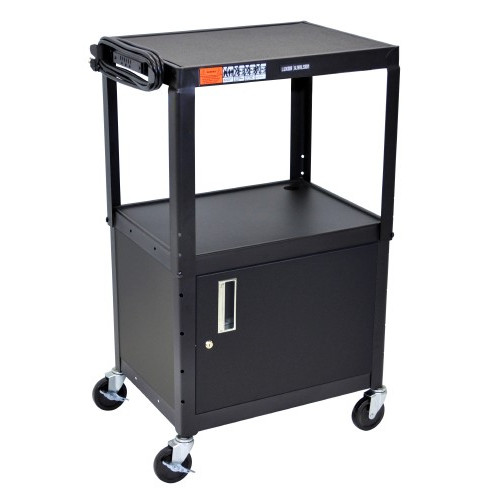 Luxor - H.Wilson AVJ42C Carts & Dollies 42" Adj. Height Table W/cabine (avj42c) 812552011744