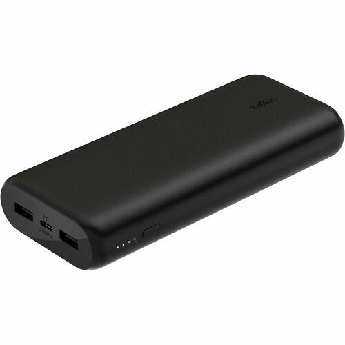 Belkin BPB014BTBK Power Banks Belkin 20w 3-port Usb Power Bank - 20k Mah - 2xusb-a (12w), 1xusb-c (15w) - Portable Charger - W/ Us 745883853953