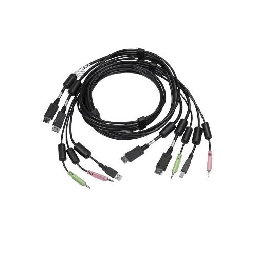 Vertiv_liebert CBL0124 Cables Avocent Kvm Cable - 6 Ft, Dual Display, Displayport, 1 X Usb, 2 X Audio, Standard Kvm Cable (cbl0124 818215172616