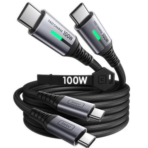 Iniu DI-D5CC Uncategorized Iniu Di-d5cc Usb C Charger Cable 100w Pd 5a Fast Charging Usb C To Usb C Cable (6.6ft) Nylon Braided Type C To Type C Cable For Iphone 16 Series 15/15 Did5cc 