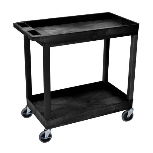 Luxor - H.Wilson EC11-B Carts & Dollies Black 18x32 2 Tub Cart (ec11-b) Ec11b 847210031444
