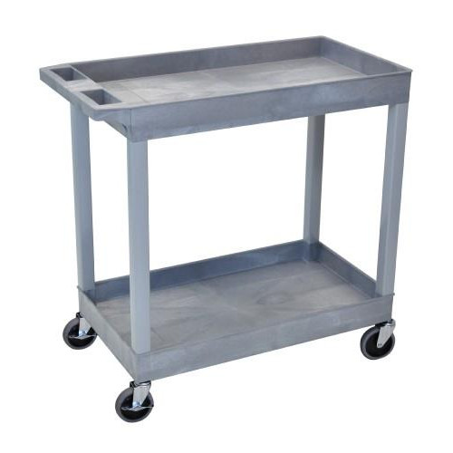 Luxor - H.Wilson EC11-G Carts & Dollies Gray 18x32 2 Tub Cart (ec11-g) Ec11g 847210031451