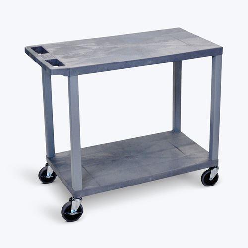 Luxor - H.Wilson EC22-G Carts & Dollies Gray 18x32 2 Shelf Cart (ec22-g) Ec22g 847210032649