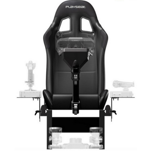 Air Force Gaming Chair - For Gaming - Steel, Vinyl, Leather - Black