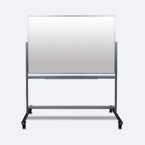 Luxor - H.Wilson MMGB6040 Erase Boards 60"w X 40"h Double-sided Mobile Magnetic Glass Manufacture Authorized Refurbished (mmgb6040) 847210037187