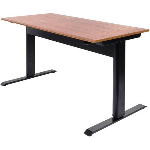 Luxor - H.Wilson SPN56F-BK/TK Tables & Desks 56" Pneumatic Adjustable Height Standing Desk (spn56f-bk/tk) Spn56fbktk 847210036869