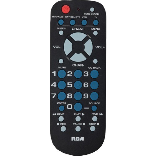 Rca RCR504BE Uncategorized Rca Rcr504be 4-device Palm-sized Universal Remote 044476083754