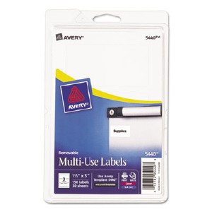 Avery&reg; Removable Labels, Removable Adhesive, 1-1/2