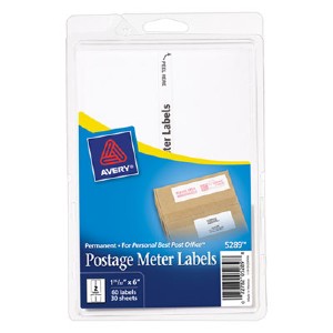 Avery Postage Meter Labels for Personal Post Office - Permanent Adhesive - 1.18