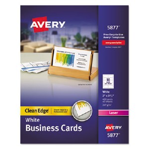 Avery&reg; Clean Edge Laser Print Business Card - 3 1/2