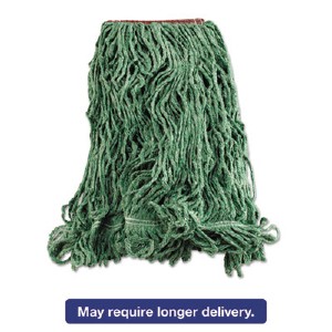 Super Stitch Blend Mop Heads, Cotton/Synthetic, Large, Green 6/Carton (FGD21306GR00) (RCPD213GRE)