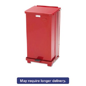 Rubbermaid Commercial Defenders Step Can - 12 Gal Capacity - Rectangular - 23