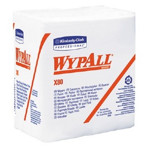 Wypall PowerClean X80 Heavy Duty Cloths Extended Use Cloths - Quarter-fold - For Industry, Rough...