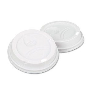 Dixie Foods Perfect Touch Cup White Plastic Lids - Dome - Plastic - 500 / CartonWhite (9542500DX)...