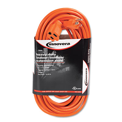 Innovera 72250 Power Cords Innovera Power Extension Cord - 120 V Ac / 13 A - Orange - 50 Ft Cord Length - 1 (72250) (ivr72250)  IVR72250 686024722502