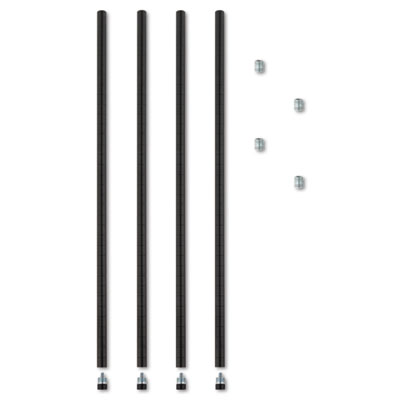 Alera SW59PO36BL Uncategorized Stackable Posts For Wire Shelving, 36 "high, Black, 4/pack (sw59po36bl) (alesw59po36bl) Pg.296. ALESW59PO36BL 042167924140