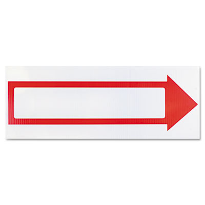 Consolidated Stamp 098056 Uncategorized Stake Sign, 6 X 17, Blank White With Printed Red Arrow (098056) (cos098056) COS098056 40039956981567