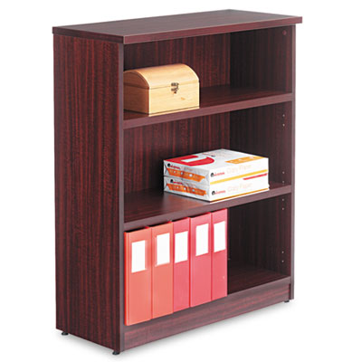 Alera VA634432MY Uncategorized Alera Valencia Series Bookcase, Three-shelf, 31.75w X 14d X 39.38h, Mahogany (va634432my) (aleva6344 ALEVA634432MY 042167302382