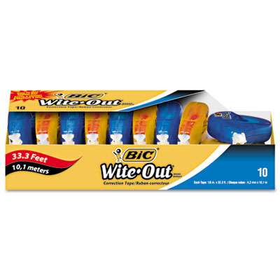 Bic WOTAP10 Correction Tapes Wite-out Correction Tape BICWOTAP10 696449971478