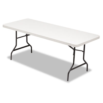 Alera 65600 Tables & Desks Alera Resin Rectangular Folding Table, Square Edge, 72w X 30d X 29h, Platinum - Platinum Rectangle T ALE65600 042167656003