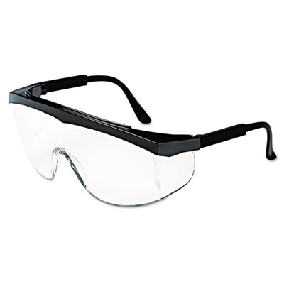 Crews, Inc SS110 Uncategorized Stratos Safety Glasses, Black Half Frame Otg, Clear Single Lens (ss110) (crwss110) CRWSS110 37668681311019