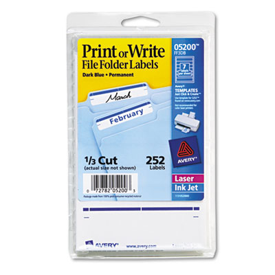 Avery Dennison 05200 Labels Filing Label AVE05200 013069006357