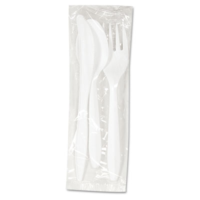 Boardwalk COMBOKIT Uncategorized Three-piece Cutlery Kit, Mediumweight, Fork/knife/spoon, Plastic, White, 250/car (combokit) (bwkcomb BWKCOMBOKIT 00749507989028