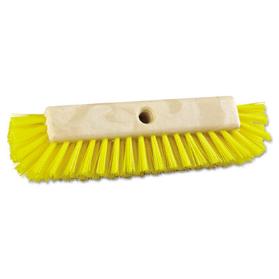 Unisan 3410 Uncategorized Dual-surface Scrub Brush, Yellow Polypropylene Bristles, 10" Brush, Plastic Hand (3410) (bwk3410) BWK3410 10749507984839