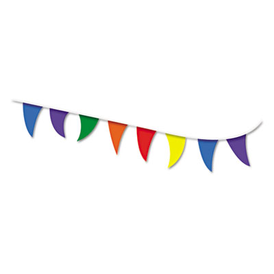 Consolidated Stamp 098182 Uncategorized Strung Flags, Pennant, 30 Ft, Assorted Bright Colors (098182) (cos098182) COS098182 20039956981822